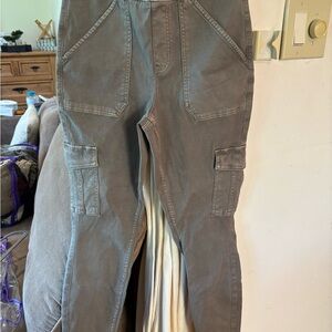SPANX Gray Cargo Pants with Utilitarian Design